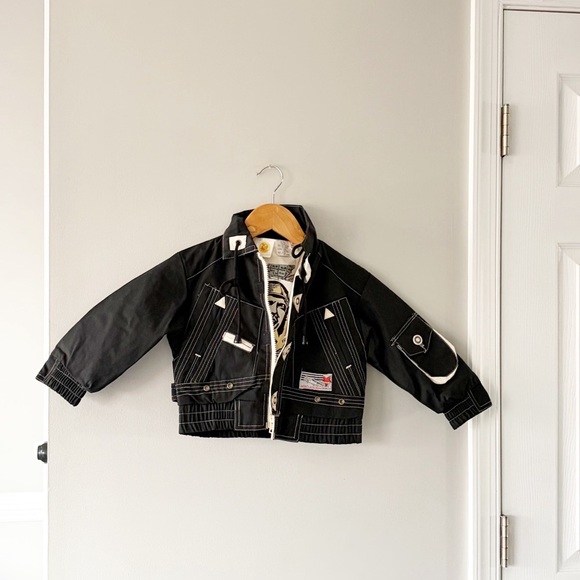 Vintage RARE Winnie the Pooh Air Force Varsity Bomber Jacket Size 4T - Picture 2 of 10